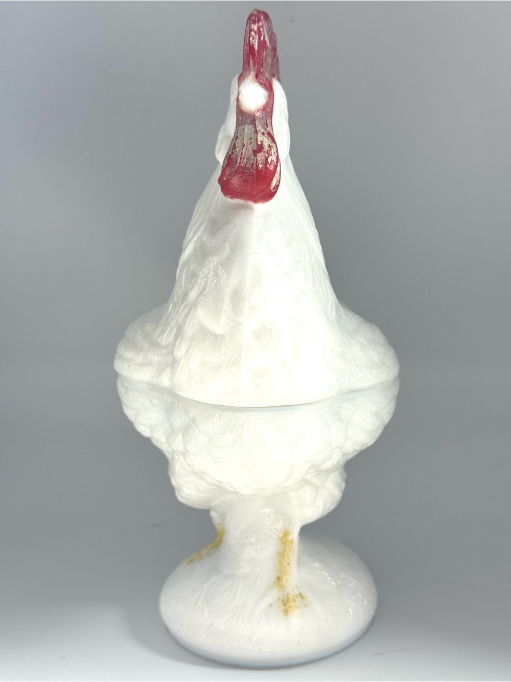 Vintage ?Westmoreland? White Milk Glass Chicken - Picture 2 of 7
